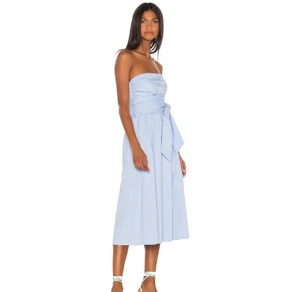 Song of Style Loki Midi Dress in Powder Blue - Picture 2 of 4